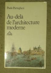 Au-delà de l'architecture moderne